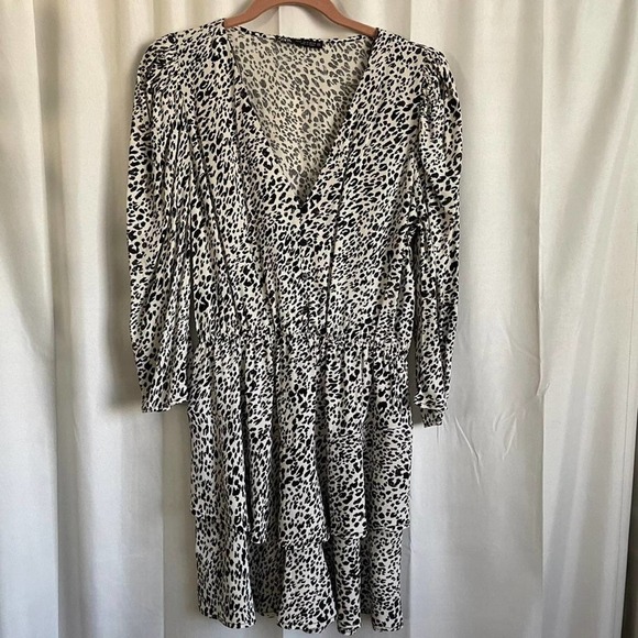 Zara flowy cheetah dress size M - Picture 1 of 3